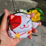 일본 행운 부적집 고양이 동전지갑