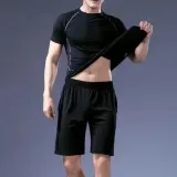 트레이닝 상하의 세트 남성 반팔 운동복 홈웨어 2피스