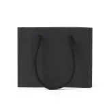 심플 무지 가로형 종이 쇼핑백 10p(12x10cm) (블랙)