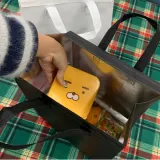 보온보냉 도시락 부직포 쇼핑백 가방 블랙 대