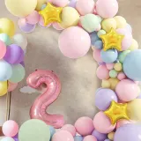해피데코 이벤트 생일 파티장식 풍선세트(5색마카롱)