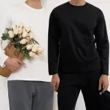 긴팔 티셔츠 남성 라운드넥 무지 기모 맨투맨 이너웨어
