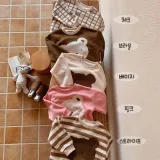 PA 아동 맨투맨 등원룩 곰돌이 나염 티셔츠