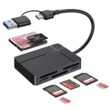 라온 CR-700C 7in1 Type-C USB3.0 TF/M2/XD/CF 플래시 메모리 마이크로 SD카드 C타입 멀티 카드리더기