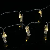 20구 LED 클립 집게 전구(3m) (웜색) 가랜드 사진집게