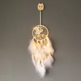 LED 버터플라이 깃털 드림캐처 진주 북유럽드림캐쳐