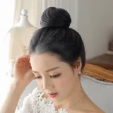 똥머리 헤어망 가발(블랙) 당고머리