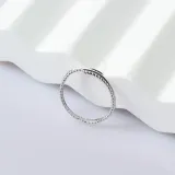 [비쥬홀릭] 실버925 백금도금 로프 꼬임 오픈링 반지