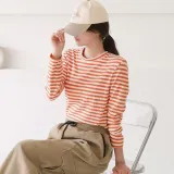 자가드 기모 라운드 티셔츠
