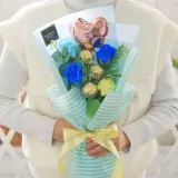 블루 초콜릿 부케 졸업식 생일 기념 꽃다발 선물