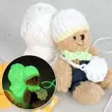 털인형 뜨개 야광실 화이트