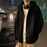후드집업 무지 기모 남녀공용 오버핏 학생 베이직 집업 후디