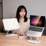 아크릴 독서대 360도 회전 태블릿 거치대 높이조절 받침대 사무실 공부