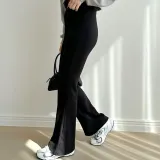 부츠컷 밍크 밴딩 여성 겨울 팬츠 바지 허리밴딩바지 나팔바지