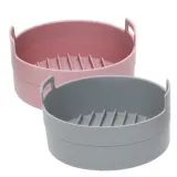 빙고 프라이팟용기 특대22cm 1개 에어프라이용기-실리콘용기