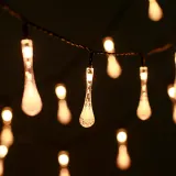 태양광 LED 30구 물방울 가랜드 전구(4m) 루프탑조명