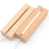 LED 아크릴 무드등 우드 받침대 15cm 조명 베이스
