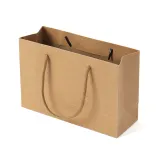 심플 무지 가로형 종이 쇼핑백 10p(21x14cm) 크라프트