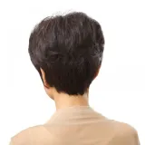 인모 볼륨 숏컷 통가발 여성커트가발 브라운