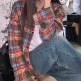 셔츠 남방 오버핏 체크 신상 빈티지룩 꾸안꾸룩