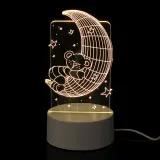 꿈나라 달곰이 3D 착시 아크릴 무드등 USB 감성조명