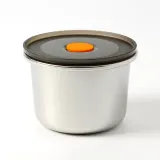 전자레인지 원형 스텐 밀폐용기 440ml 반찬통