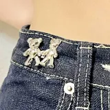 곰돌이 요술단추 실버 사이즈조절단추