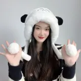 왕눈이  캐릭터 귀달이 모자 털귀다리모자 겨울귀덮개