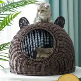고양이 라탄 숨숨집 반려묘 하우스 소형 고양이집