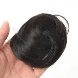 똥머리 집게핀 가발(생머리) (내추럴블랙) 당고머리