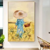 명화 그림액자 (60x80cm) (꽃밭의 소녀)