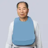 성인용 실리콘 턱받이 블루(대) 노인 용품 식사 요양원 어르신