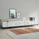가구산책 화이트 3000 거실수납장세트 TV장 B2516