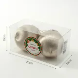 샴페인골드 글리터 장식볼 2p(10cm) (실키진주)