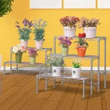 실버메탈 화분대 철제 화분 받침 선반 정리대 다육이