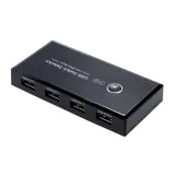 USB 2.0 선택기 2 IN 4 수동 스위치 키보드 마우스 메모리 외장하드 프린터 5Gbps