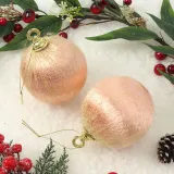 피치오렌지 패브릭 장식볼 2P(10cm) (실키망사)
