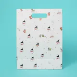 크리스마스 손잡이 선물백(19x26.5cm) (화이트)