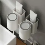 LEYIX 칫솔 양치컵 거치대 컵거치대 거꾸로양치컵