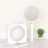 2중안전 투인원 모기 파리 해충킬러 라켓 전기모기채