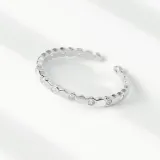 실버925 백금도금 웨이브 오픈링 반지(쇼핑백포함)