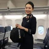승무원 가방택 자수 항공 키링
