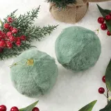 퓨어그린 패브릭 장식볼 2P(10cm) (보들폼폼이)