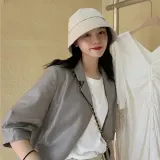 여성 코튼 벙거지 봄여름 버킷햇 데일리 룩 모자