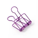 문구존 철제 더블 클립 3개입(5cm) (퍼플) 페이퍼클립