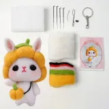 DIY 동물친구 양모펠트 키트(호박토끼) 공예 니들펠트