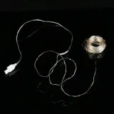 USB 100구 LED 드럼 와이어 전구(10m) 웜색 트리전구
