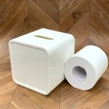 두루마리 사각 휴지케이스 화이트