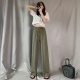 차르르 골지 와이드 팬츠 여름 허리밴딩 일자 긴바지