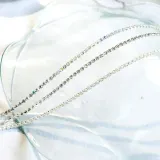 실버 큐빅 네일체인 네일아트재료 네일파츠 25cm